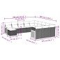 vidaXL 12-tlg. Garten-Sofagarnitur mit Kissen Grau Poly Rattan vidaXL 12-tlg. Garten-Sofagarnitur mit Kissen Grau Poly Rattan
