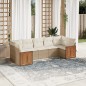 vidaXL 7-tlg. Garten-Sofagarnitur mit Kissen Beige Poly Rattan vidaXL 7-tlg. Garten-Sofagarnitur mit Kissen Beige Poly Rattan