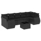 vidaXL 8-tlg. Garten-Sofagarnitur mit Kissen Schwarz Poly Rattan vidaXL 8-tlg. Garten-Sofagarnitur mit Kissen Schwarz Poly Rattan