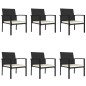 7-tlg. Garten-Essgruppe Poly Rattan Schwarz 7-tlg. Garten-Essgruppe Poly Rattan Schwarz