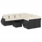 vidaXL 9-tlg. Garten-Sofagarnitur mit Kissen Schwarz Poly Rattan vidaXL 9-tlg. Garten-Sofagarnitur mit Kissen Schwarz Poly Rattan