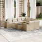 vidaXL 9-tlg. Garten-Sofagarnitur mit Kissen Beige Poly Rattan vidaXL 9-tlg. Garten-Sofagarnitur mit Kissen Beige Poly Rattan