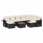 vidaXL 10-tlg. Garten-Sofagarnitur mit Kissen Schwarz Poly Rattan vidaXL 10-tlg. Garten-Sofagarnitur mit Kissen Schwarz Poly Rattan