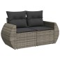 vidaXL 7-tlg. Garten-Sofagarnitur mit Kissen Grau Poly Rattan vidaXL 7-tlg. Garten-Sofagarnitur mit Kissen Grau Poly Rattan