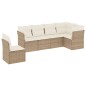 vidaXL 6-tlg. Garten-Sofagarnitur mit Kissen Beige Poly Rattan vidaXL 6-tlg. Garten-Sofagarnitur mit Kissen Beige Poly Rattan