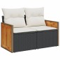 vidaXL 11-tlg. Garten-Sofagarnitur mit Kissen Schwarz Poly Rattan vidaXL 11-tlg. Garten-Sofagarnitur mit Kissen Schwarz Poly Rattan