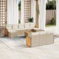 vidaXL 11-tlg. Garten-Sofagarnitur mit Kissen Beige Poly Rattan vidaXL 11-tlg. Garten-Sofagarnitur mit Kissen Beige Poly Rattan