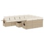vidaXL 11-tlg. Garten-Sofagarnitur mit Kissen Beige Poly Rattan vidaXL 11-tlg. Garten-Sofagarnitur mit Kissen Beige Poly Rattan