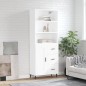 Highboard Weiß 69,5x34x180 cm Holzwerkstoff Highboard Weiß 69,5x34x180 cm Holzwerkstoff