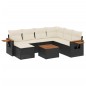 vidaXL 8-tlg. Garten-Sofagarnitur mit Kissen Schwarz Poly Rattan vidaXL 8-tlg. Garten-Sofagarnitur mit Kissen Schwarz Poly Rattan