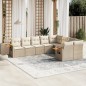 vidaXL 9-tlg. Garten-Sofagarnitur mit Kissen Beige Poly Rattan vidaXL 9-tlg. Garten-Sofagarnitur mit Kissen Beige Poly Rattan