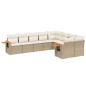 vidaXL 9-tlg. Garten-Sofagarnitur mit Kissen Beige Poly Rattan vidaXL 9-tlg. Garten-Sofagarnitur mit Kissen Beige Poly Rattan