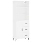 Highboard Weiß 69,5x34x180 cm Holzwerkstoff Highboard Weiß 69,5x34x180 cm Holzwerkstoff