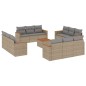 vidaXL 13-tlg. Garten-Sofagarnitur mit Kissen Beige Poly Rattan vidaXL 13-tlg. Garten-Sofagarnitur mit Kissen Beige Poly Rattan