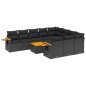 vidaXL 11-tlg. Garten-Sofagarnitur mit Kissen Schwarz Poly Rattan vidaXL 11-tlg. Garten-Sofagarnitur mit Kissen Schwarz Poly Rattan