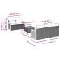 vidaXL 6-tlg. Garten-Sofagarnitur mit Kissen Grau Poly Rattan vidaXL 6-tlg. Garten-Sofagarnitur mit Kissen Grau Poly Rattan