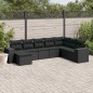vidaXL 8-tlg. Garten-Sofagarnitur mit Kissen Schwarz Poly Rattan vidaXL 8-tlg. Garten-Sofagarnitur mit Kissen Schwarz Poly Rattan