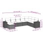 vidaXL 8-tlg. Garten-Sofagarnitur mit Kissen Schwarz Poly Rattan vidaXL 8-tlg. Garten-Sofagarnitur mit Kissen Schwarz Poly Rattan