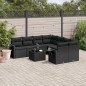 vidaXL 9-tlg. Garten-Sofagarnitur mit Kissen Schwarz Poly Rattan vidaXL 9-tlg. Garten-Sofagarnitur mit Kissen Schwarz Poly Rattan