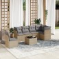 vidaXL 7-tlg. Garten-Sofagarnitur mit Kissen Beige Poly Rattan vidaXL 7-tlg. Garten-Sofagarnitur mit Kissen Beige Poly Rattan