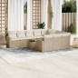 vidaXL 11-tlg. Garten-Sofagarnitur mit Kissen Beige Poly Rattan vidaXL 11-tlg. Garten-Sofagarnitur mit Kissen Beige Poly Rattan