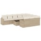 vidaXL 11-tlg. Garten-Sofagarnitur mit Kissen Beige Poly Rattan vidaXL 11-tlg. Garten-Sofagarnitur mit Kissen Beige Poly Rattan