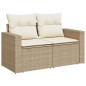 vidaXL 11-tlg. Garten-Sofagarnitur mit Kissen Beige Poly Rattan vidaXL 11-tlg. Garten-Sofagarnitur mit Kissen Beige Poly Rattan