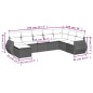 vidaXL 8-tlg. Garten-Sofagarnitur mit Kissen Schwarz Poly Rattan vidaXL 8-tlg. Garten-Sofagarnitur mit Kissen Schwarz Poly Rattan