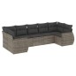 vidaXL 7-tlg. Garten-Sofagarnitur mit Kissen Grau Poly Rattan vidaXL 7-tlg. Garten-Sofagarnitur mit Kissen Grau Poly Rattan