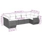 vidaXL 7-tlg. Garten-Sofagarnitur mit Kissen Grau Poly Rattan vidaXL 7-tlg. Garten-Sofagarnitur mit Kissen Grau Poly Rattan