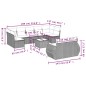 vidaXL 10-tlg. Garten-Sofagarnitur mit Kissen Schwarz Poly Rattan vidaXL 10-tlg. Garten-Sofagarnitur mit Kissen Schwarz Poly Rattan