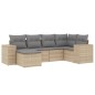 vidaXL 6-tlg. Garten-Sofagarnitur mit Kissen Beige Poly Rattan vidaXL 6-tlg. Garten-Sofagarnitur mit Kissen Beige Poly Rattan