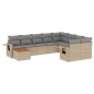 vidaXL 10-tlg. Garten-Sofagarnitur mit Kissen Beige Poly Rattan vidaXL 10-tlg. Garten-Sofagarnitur mit Kissen Beige Poly Rattan