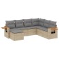 vidaXL 7-tlg. Garten-Sofagarnitur mit Kissen Beige Poly Rattan vidaXL 7-tlg. Garten-Sofagarnitur mit Kissen Beige Poly Rattan