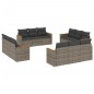 vidaXL 12-tlg. Garten-Sofagarnitur mit Kissen Grau Poly Rattan vidaXL 12-tlg. Garten-Sofagarnitur mit Kissen Grau Poly Rattan