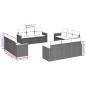 vidaXL 12-tlg. Garten-Sofagarnitur mit Kissen Grau Poly Rattan vidaXL 12-tlg. Garten-Sofagarnitur mit Kissen Grau Poly Rattan