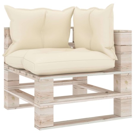 Garten-Ecksofa aus Paletten mit Kissen Kiefernholz