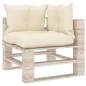 Garten-Ecksofa aus Paletten mit Kissen Kiefernholz Garten-Ecksofa aus Paletten mit Kissen Kiefernholz