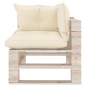 Garten-Ecksofa aus Paletten mit Kissen Kiefernholz Garten-Ecksofa aus Paletten mit Kissen Kiefernholz