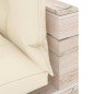 Garten-Ecksofa aus Paletten mit Kissen Kiefernholz Garten-Ecksofa aus Paletten mit Kissen Kiefernholz