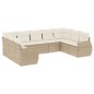 vidaXL 9-tlg. Garten-Sofagarnitur mit Kissen Beige Poly Rattan vidaXL 9-tlg. Garten-Sofagarnitur mit Kissen Beige Poly Rattan