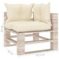 Garten-Ecksofa aus Paletten mit Kissen Kiefernholz Garten-Ecksofa aus Paletten mit Kissen Kiefernholz