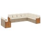 vidaXL 10-tlg. Garten-Sofagarnitur mit Kissen Beige Poly Rattan vidaXL 10-tlg. Garten-Sofagarnitur mit Kissen Beige Poly Rattan