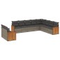 vidaXL 10-tlg. Garten-Sofagarnitur mit Kissen Grau Poly Rattan vidaXL 10-tlg. Garten-Sofagarnitur mit Kissen Grau Poly Rattan
