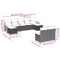 vidaXL 9-tlg. Garten-Sofagarnitur mit Kissen Schwarz Poly Rattan vidaXL 9-tlg. Garten-Sofagarnitur mit Kissen Schwarz Poly Rattan