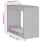 vidaXL Garten-Beistelltisch mit Holzplatte Beige Poly Rattan vidaXL Garten-Beistelltisch mit Holzplatte Beige Poly Rattan