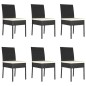 vidaXL 7-tlg. Garten-Essgruppe Poly Rattan Schwarz vidaXL 7-tlg. Garten-Essgruppe Poly Rattan Schwarz