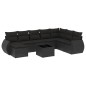 vidaXL 9-tlg. Garten-Sofagarnitur mit Kissen Schwarz Poly Rattan vidaXL 9-tlg. Garten-Sofagarnitur mit Kissen Schwarz Poly Rattan