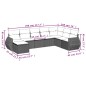 vidaXL 9-tlg. Garten-Sofagarnitur mit Kissen Schwarz Poly Rattan vidaXL 9-tlg. Garten-Sofagarnitur mit Kissen Schwarz Poly Rattan