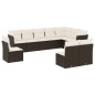 vidaXL 10-tlg. Garten-Sofagarnitur mit Kissen Schwarz Poly Rattan vidaXL 10-tlg. Garten-Sofagarnitur mit Kissen Schwarz Poly Rattan